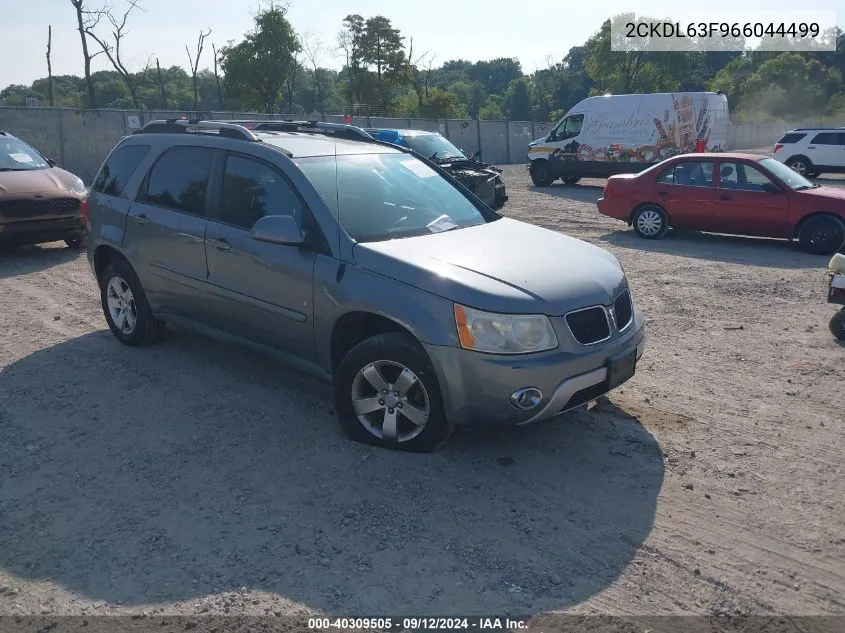 2006 Pontiac Torrent VIN: 2CKDL63F966044499 Lot: 40309505