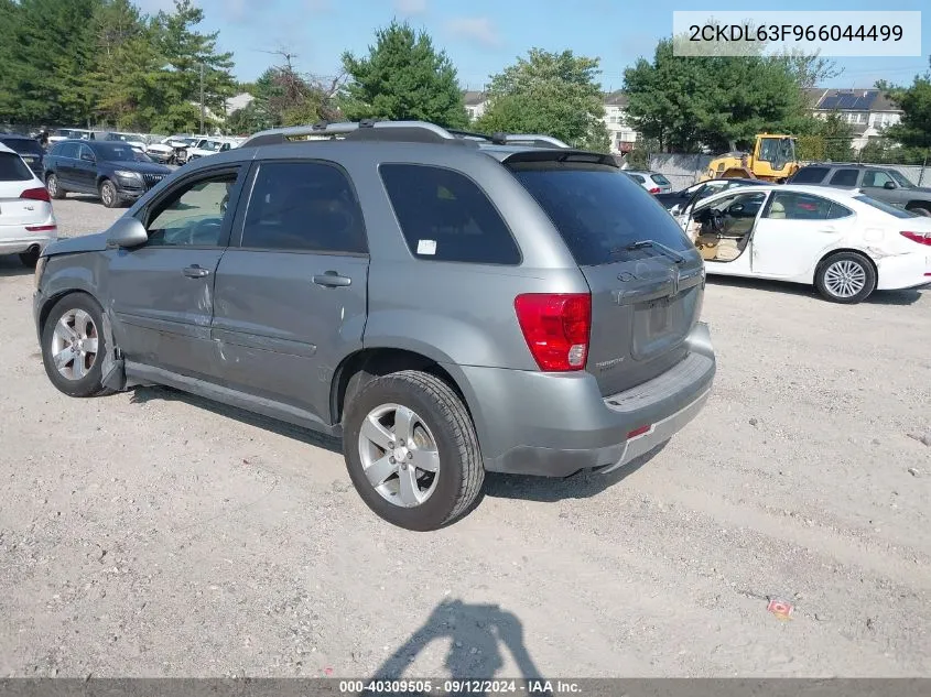 2006 Pontiac Torrent VIN: 2CKDL63F966044499 Lot: 40309505