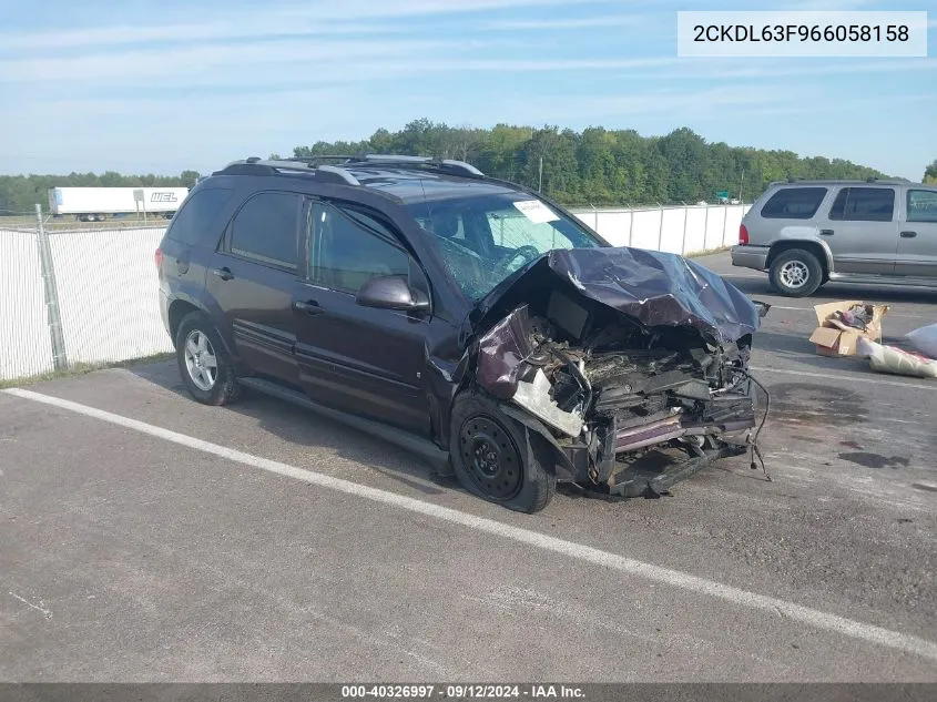 2006 Pontiac Torrent VIN: 2CKDL63F966058158 Lot: 40326997