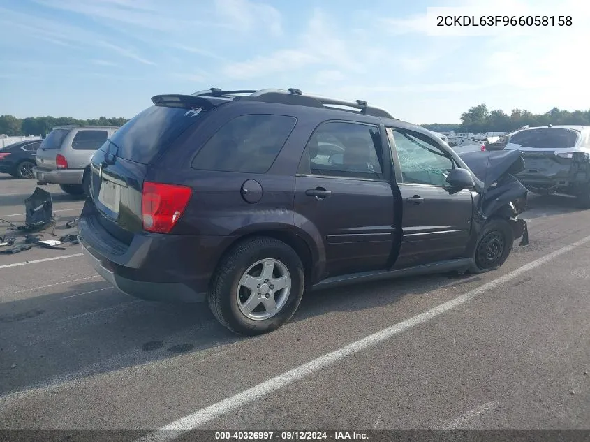 2006 Pontiac Torrent VIN: 2CKDL63F966058158 Lot: 40326997