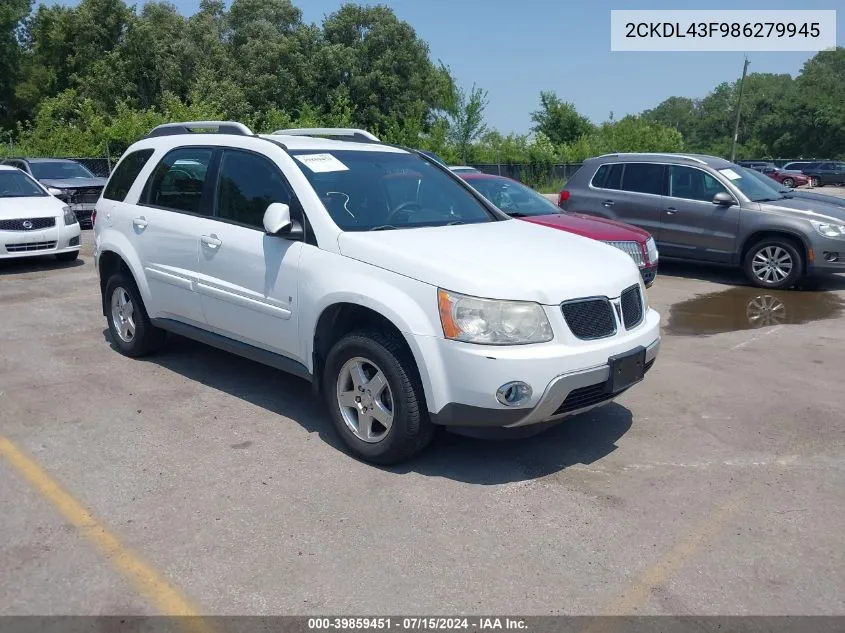 2CKDL43F986279945 2008 Pontiac Torrent