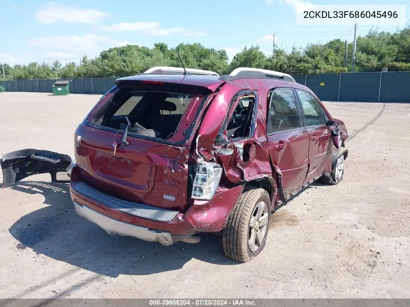 2008 Pontiac Torrent VIN: 2CKDL33F686045496 Lot: 39956204