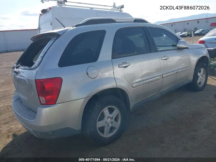 2CKDL43F886072026 2008 Pontiac Torrent