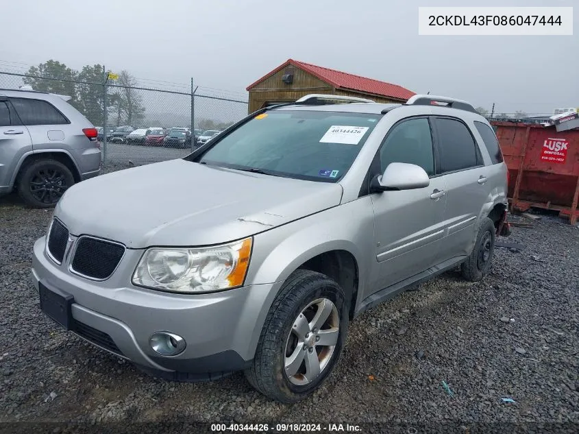 2CKDL43F086047444 2008 Pontiac Torrent