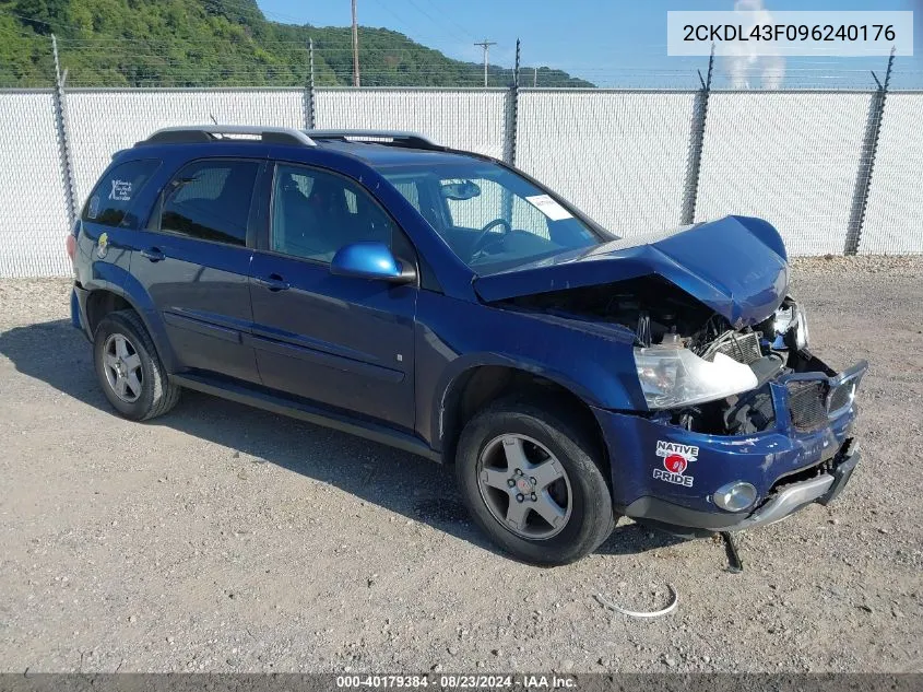 2009 Pontiac Torrent VIN: 2CKDL43F096240176 Lot: 40179384