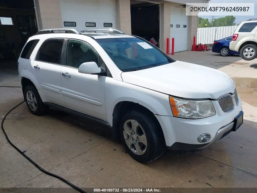 2009 Pontiac Torrent VIN: 2CKDL43F796245987 Lot: 40180732