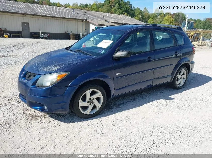 5Y2SL62873Z446278 2003 Pontiac Vibe