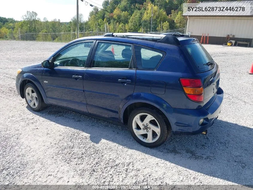 5Y2SL62873Z446278 2003 Pontiac Vibe