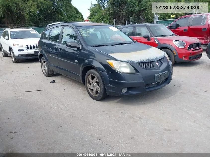 5Y2SL62853Z408001 2003 Pontiac Vibe