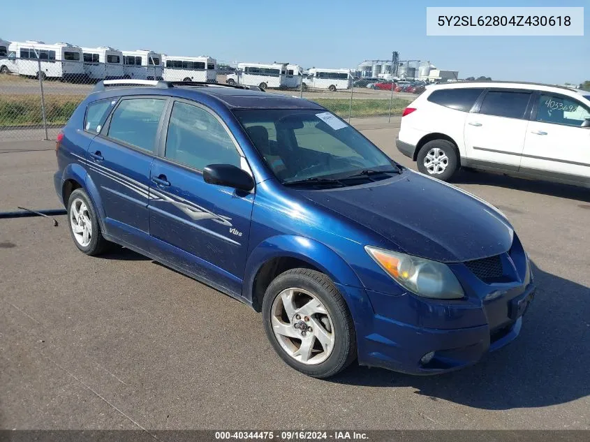 5Y2SL62804Z430618 2004 Pontiac Vibe