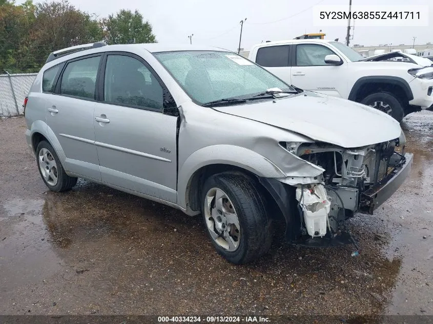 2005 Pontiac Vibe VIN: 5Y2SM63855Z441711 Lot: 40334234