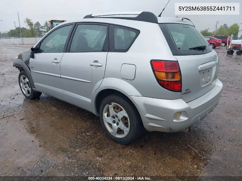 2005 Pontiac Vibe VIN: 5Y2SM63855Z441711 Lot: 40334234