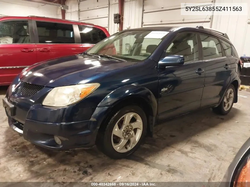 2005 Pontiac Vibe VIN: 5Y2SL63855Z411563 Lot: 40342668