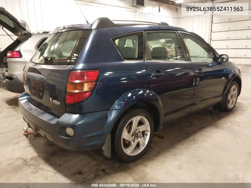 2005 Pontiac Vibe VIN: 5Y2SL63855Z411563 Lot: 40342668