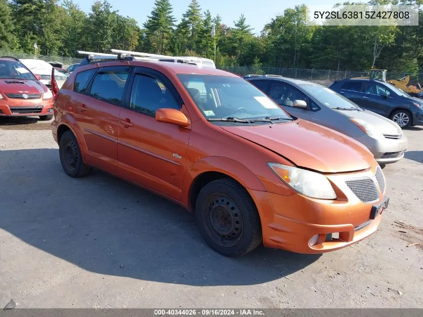 2005 Pontiac Vibe VIN: 5Y2SL63815Z427808 Lot: 40344026