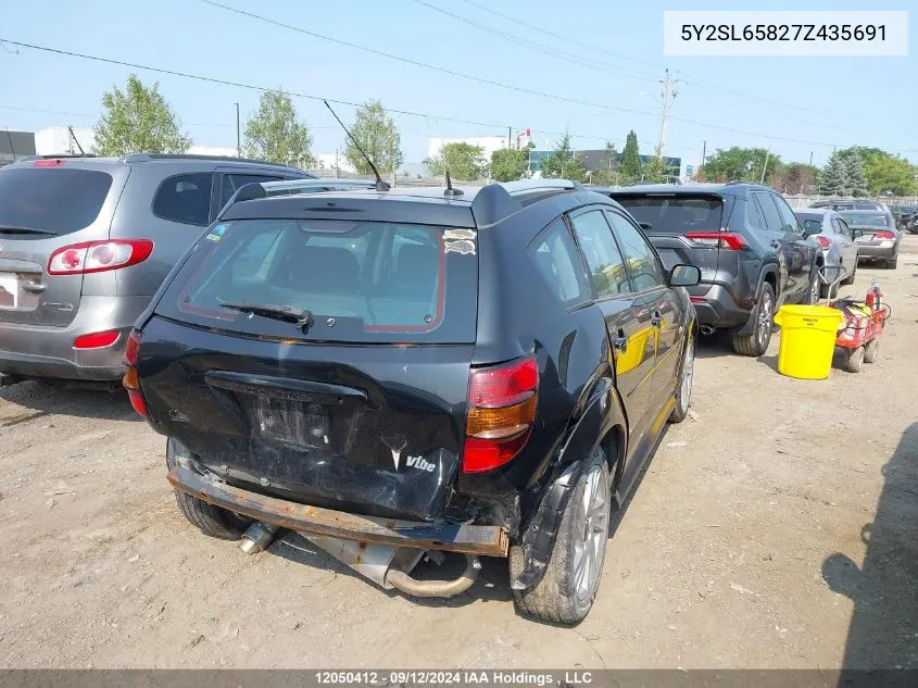 2007 Pontiac Vibe VIN: 5Y2SL65827Z435691 Lot: 12050412