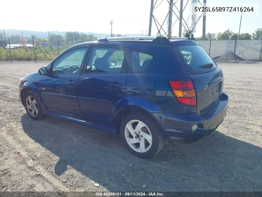 2007 Pontiac Vibe VIN: 5Y2SL65897Z416264 Lot: 40330101