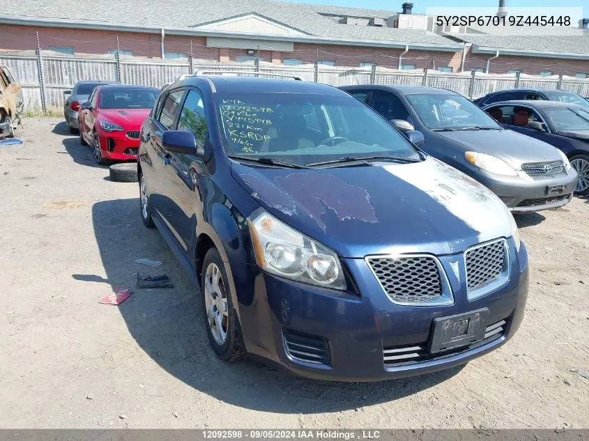 2009 Pontiac Vibe VIN: 5Y2SP67019Z445448 Lot: 12092598