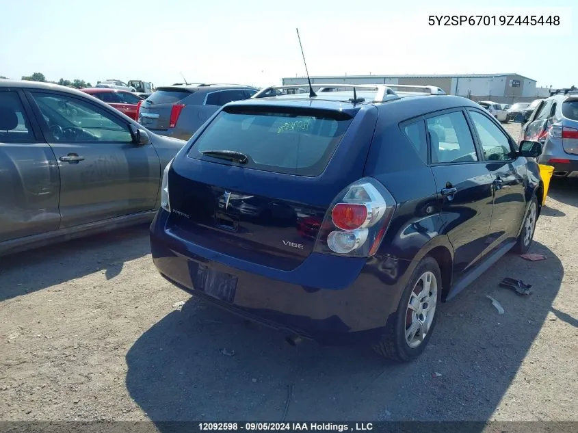 2009 Pontiac Vibe VIN: 5Y2SP67019Z445448 Lot: 12092598