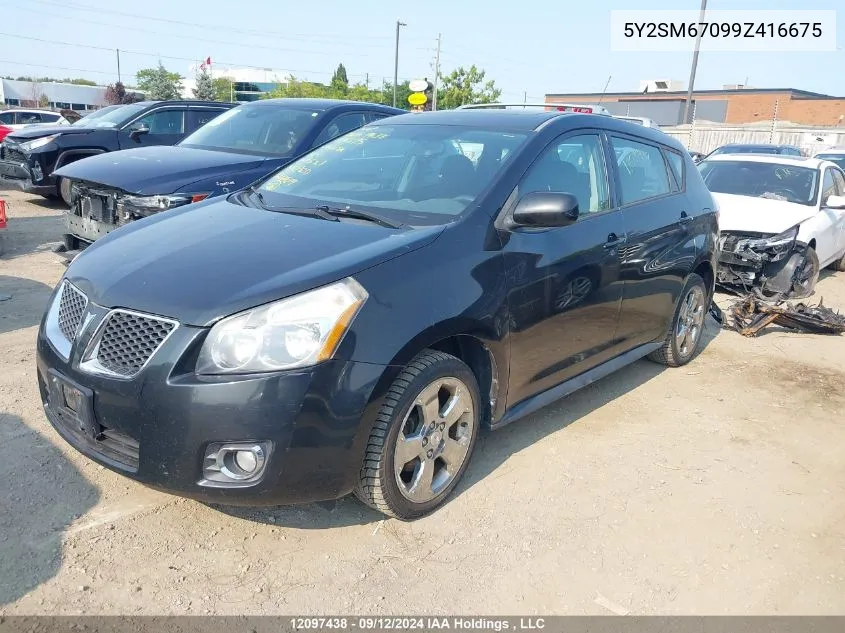 2009 Pontiac Vibe VIN: 5Y2SM67099Z416675 Lot: 12097438