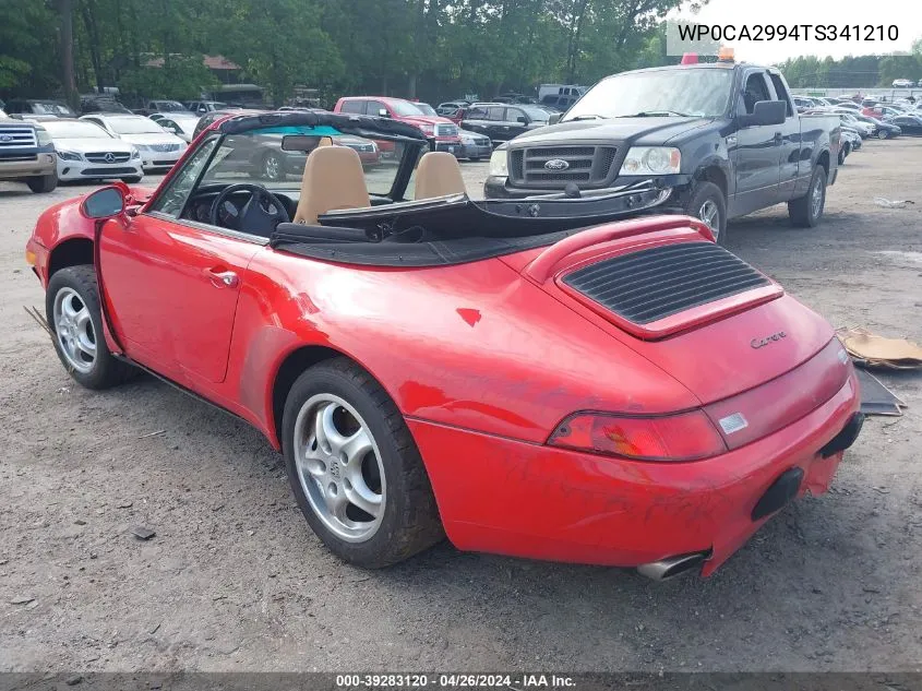 1996 Porsche 911 Carrera 2/Carrera 4 VIN: WP0CA2994TS341210 Lot: 39283120