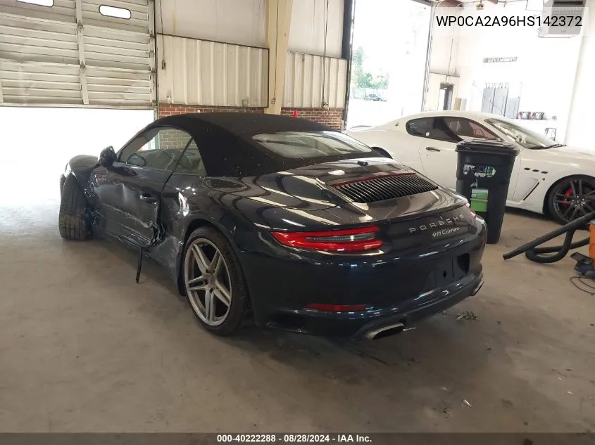 WP0CA2A96HS142372 2017 Porsche 911 Carrera/Carrera 4