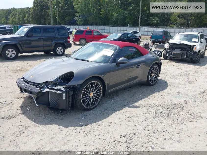 WP0CA2A92HS141932 2017 Porsche 911 Carrera