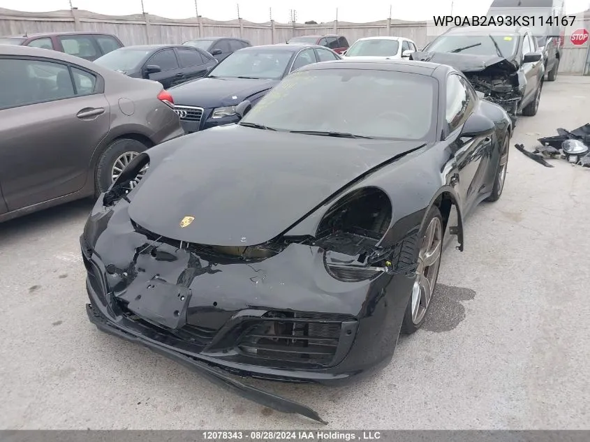 WP0AB2A93KS114167 2019 Porsche 911