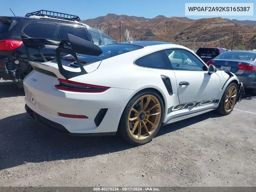 WP0AF2A92KS165387 2019 Porsche 911 Gt3 Rs