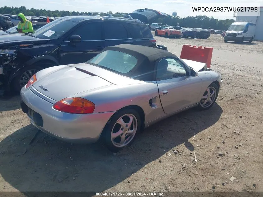 1998 Porsche Boxster VIN: WP0CA2987WU621798 Lot: 40171726