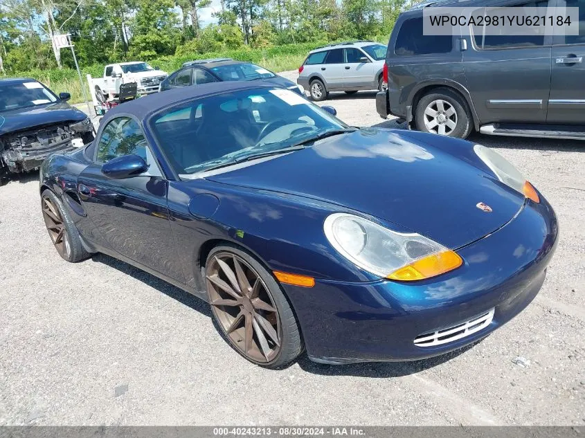 2000 Porsche Boxster VIN: WP0CA2981YU621184 Lot: 40243213