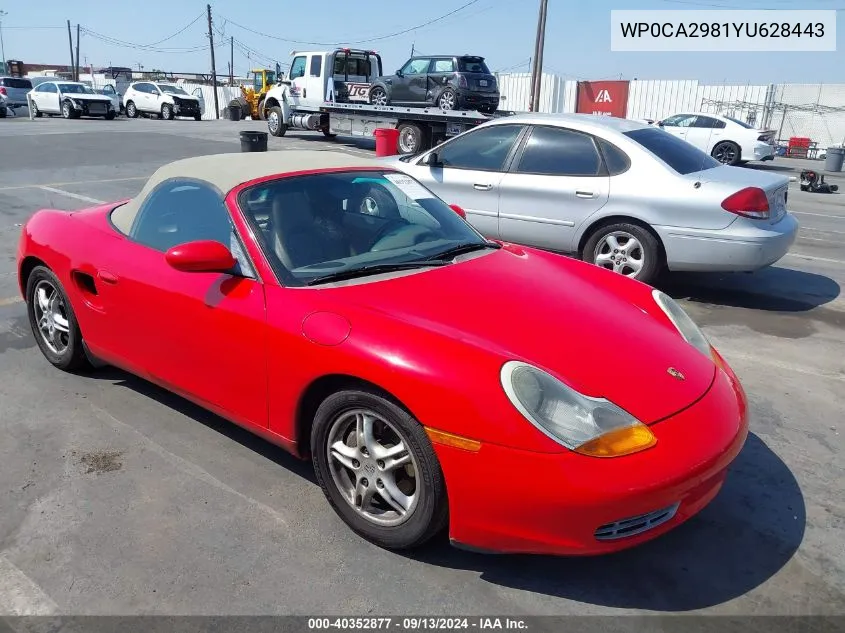 WP0CA2981YU628443 2000 Porsche Boxster