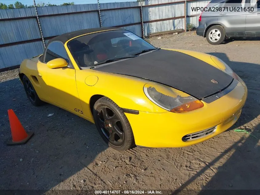 2001 Porsche Boxster VIN: WP0CA29871U621650 Lot: 40114707