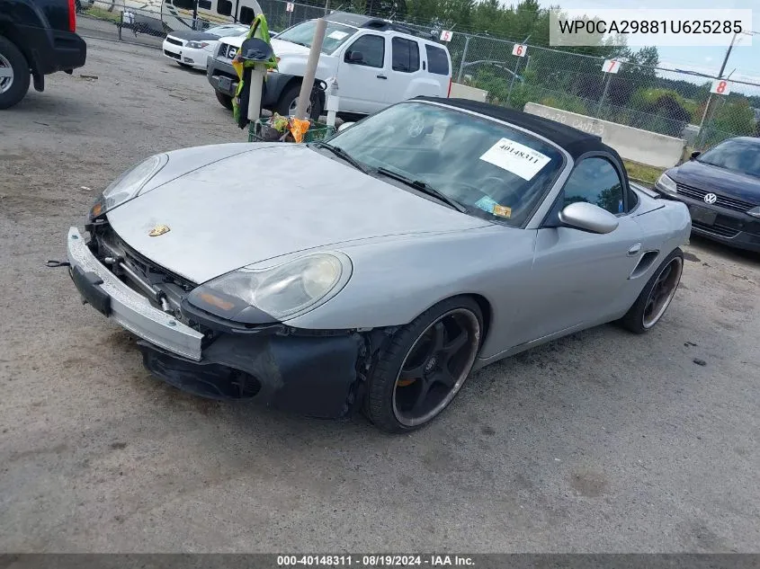 2001 Porsche Boxster VIN: WP0CA29881U625285 Lot: 40148311