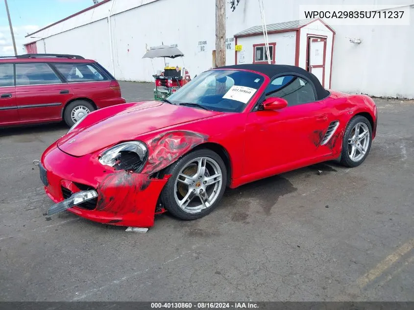 2005 Porsche Boxster VIN: WP0CA29835U711237 Lot: 40130860