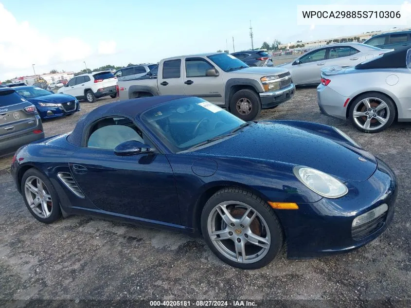 2005 Porsche Boxster VIN: WP0CA29885S710306 Lot: 40205181