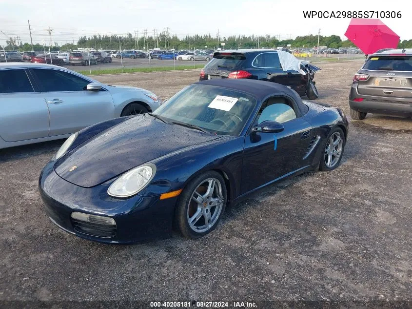 2005 Porsche Boxster VIN: WP0CA29885S710306 Lot: 40205181