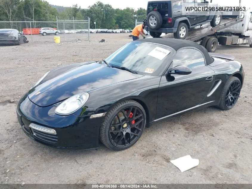 WP0CB29858U731863 2008 Porsche Boxster S