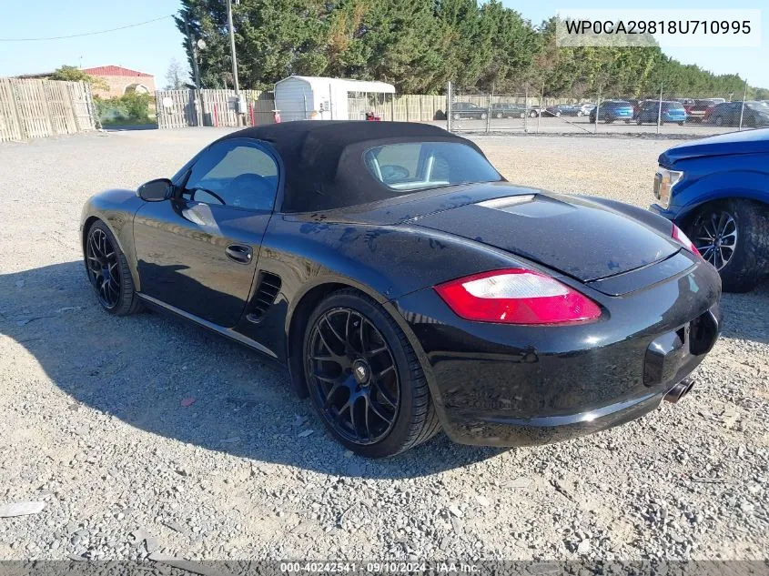 2008 Porsche Boxster VIN: WP0CA29818U710995 Lot: 40242541