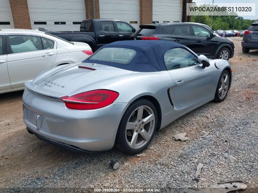 WP0CA2A88FS110320 2015 Porsche Boxster