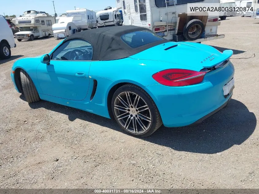 WP0CA2A80GS120874 2016 Porsche Boxster Black Edition