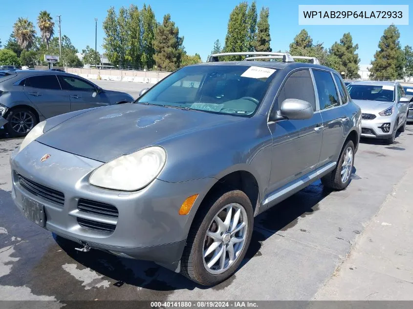 2004 Porsche Cayenne S VIN: WP1AB29P64LA72933 Lot: 40141880