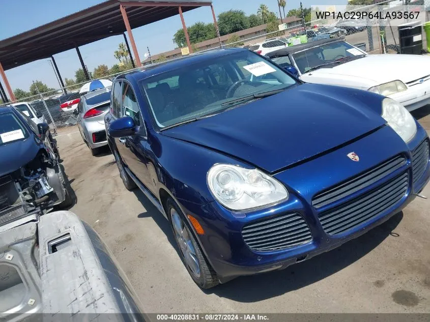 2004 Porsche Cayenne Turbo VIN: WP1AC29P64LA93567 Lot: 40208831