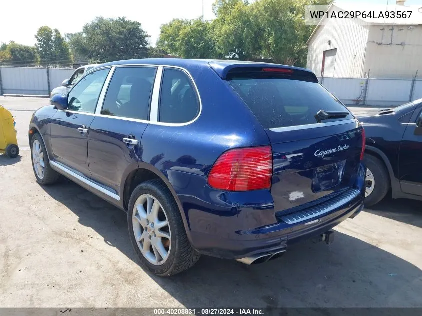 2004 Porsche Cayenne Turbo VIN: WP1AC29P64LA93567 Lot: 40208831