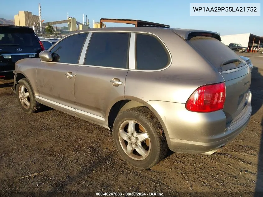 2005 Porsche Cayenne VIN: WP1AA29P55LA21752 Lot: 40247083