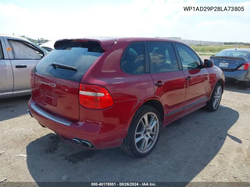 2008 Porsche Cayenne Gts VIN: WP1AD29P28LA73805 Lot: 40178951