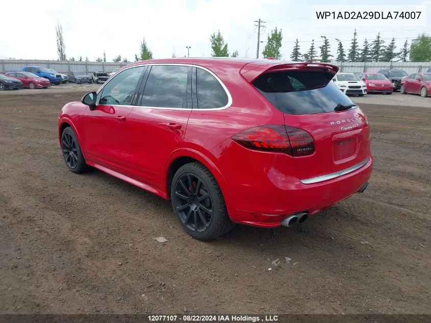 2013 Porsche Cayenne Gts VIN: WP1AD2A29DLA74007 Lot: 12077107