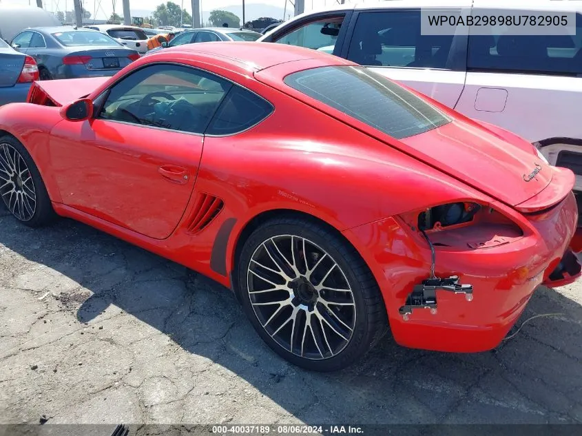 WP0AB29898U782905 2008 Porsche Cayman S