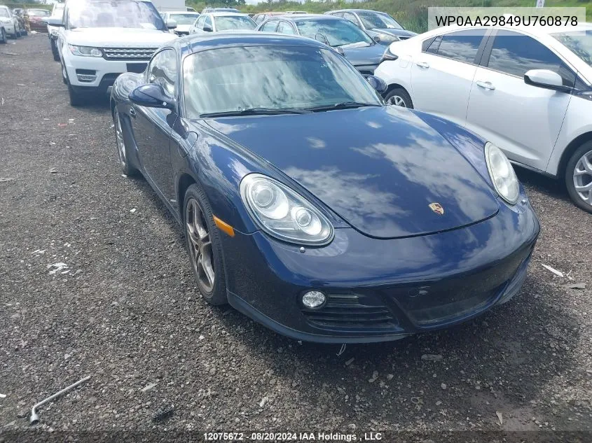 WP0AA29849U760878 2009 Porsche Cayman