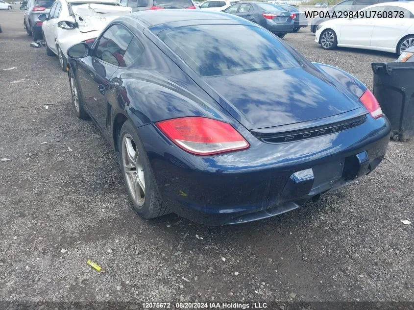 WP0AA29849U760878 2009 Porsche Cayman